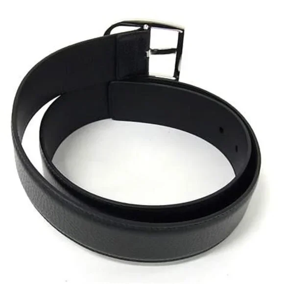 Gucci Leather Silver Hardware Belt Size 85.34 Black - Picture 2 of 4